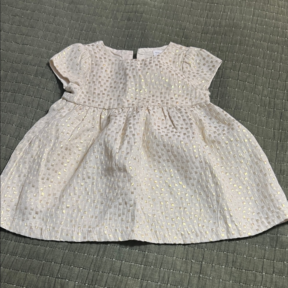 GAP Baby Ivory Dress with Metallic Highlights